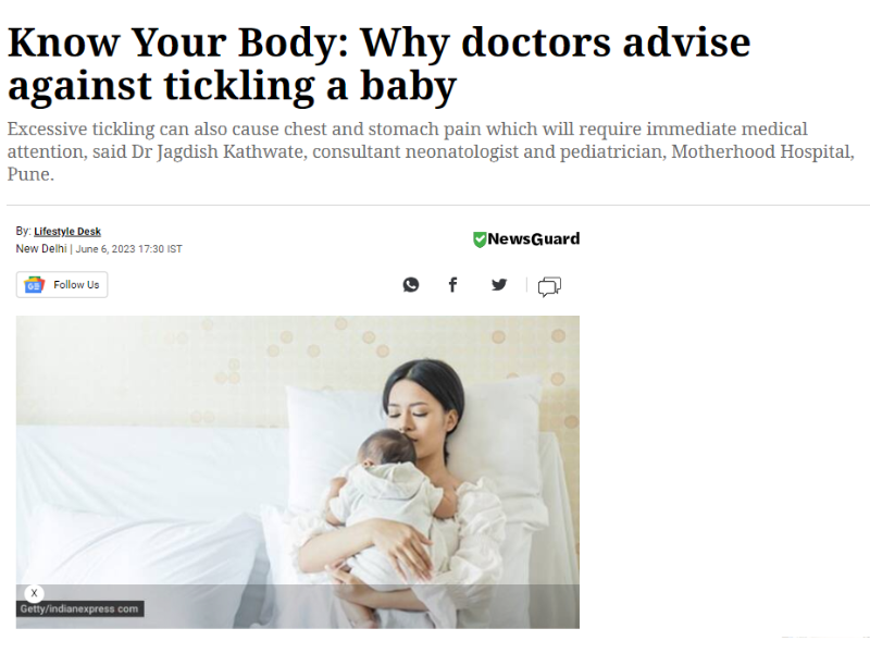 Expert Advice on Infant Care and Tickle Risks - Motherhood Hospital India