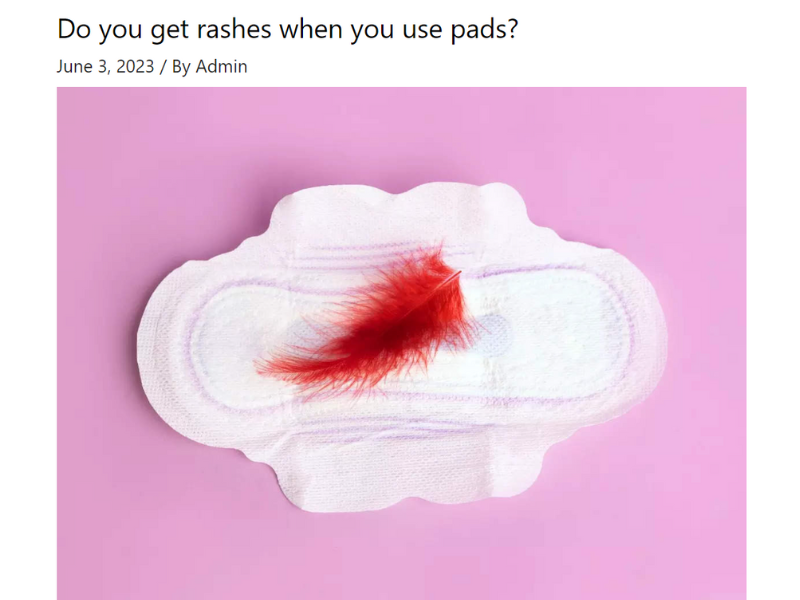 Do You Get Rashes When You Use Pads Motherhood Hospitals India