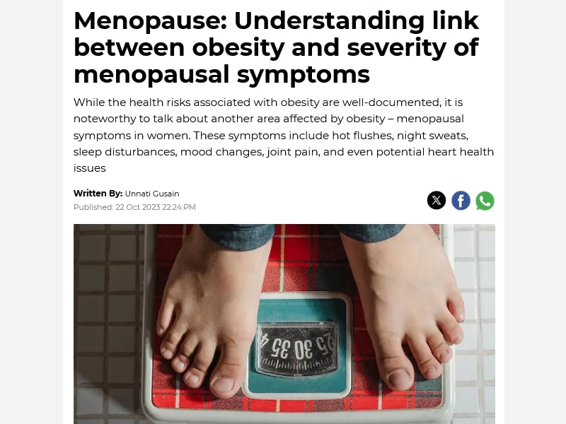 Menopause and Obesity: Understanding Menopausal Symptoms - Motherhood Hospital India.