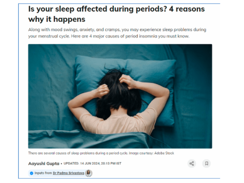 Is your sleep affected during periods? 4 reasons why it happens