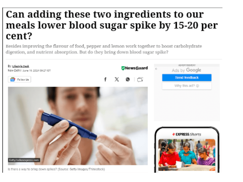 Can adding these two ingredients to our meals lower blood sugar spike by 15-20 per cent?