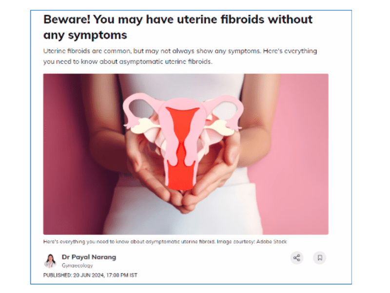 Beware! You may have uterine fibroids without any symptoms