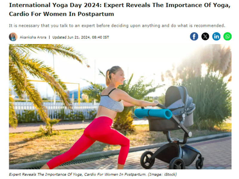 International yoga day 2024: Experts revels the importance of yoga cardio for women in postpartum