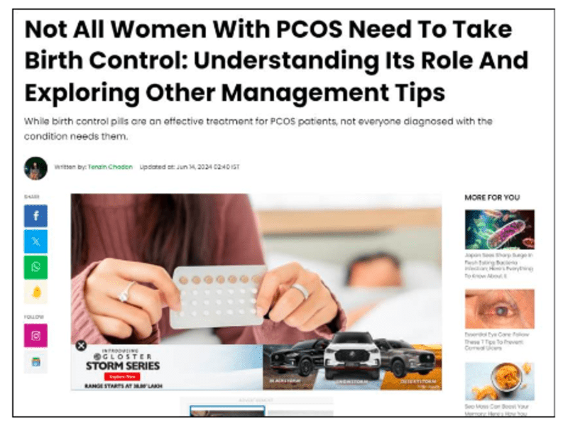 Not All Women With PCOS Need To Take Birth Control: Understanding Its Role And Exploring Other Management Tips